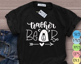 Download Teacher Bear Svg Etsy