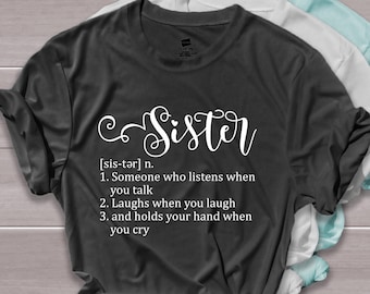 Sister definition svg, sister shirt svg, big sis svg, hand lettered svg, hand drawn svg,