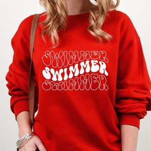 Swimmer svg, wavy text svg, mirror text svg, groovy svg, hippie svg, png, eps, dxf, jpeg, swim svg, pool svg, proud mom svg,