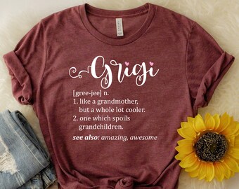 Grigi definition svg, grandma svg, grandmother svg, nana svg, blessed gigi svg, gigi shirt svg, gigi cut file, gigi shirt, gigi life svg,