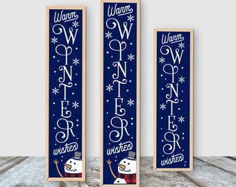 Warm winter wishes porche sign svg, winter porch sign svg, utilisation commerciale, téléchargement numérique, fichier de coupe, fichier silhouette, cricut svg, camée