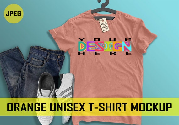 Download Free Free T Shirt Mockup Orange Unisex T Shirt Mockup Psd T Shirt Psd High Quality Plastic Pouch Packaging Mockup Free Original Mockup Free Download PSD Mockup Template