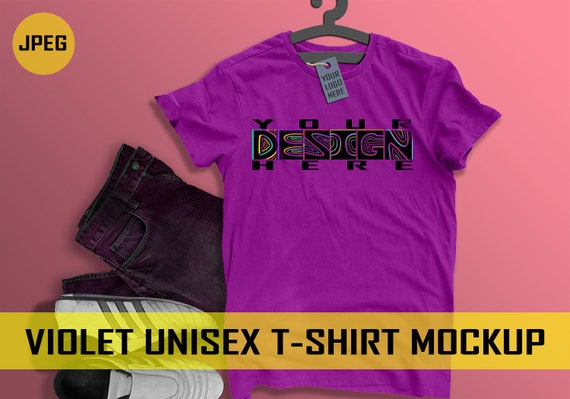 Download T Shirt Mockups Violet Unisex T Shirt Mockup Psd T Shirt Psd Mockups Graphic Design Templates PSD Mockup Templates