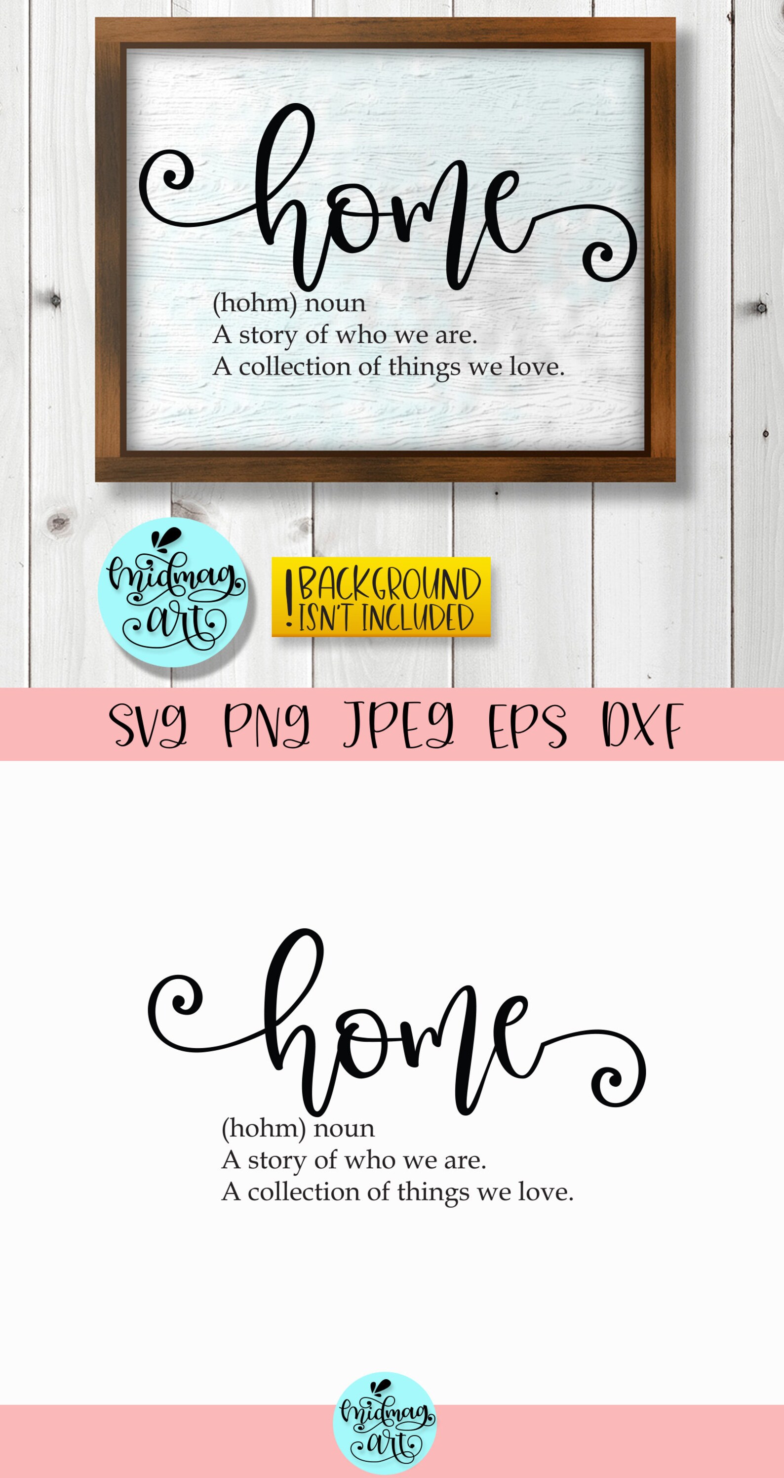 Home Definition Sign Svg Home Sign Svg Home Decor Svg Etsy