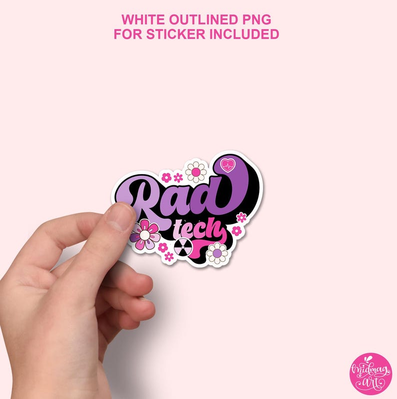 Rad Tech Sticker File Rad Tech PNG, Radiology and Rad Tech Png, Trendy Retro Groovy Rad Tech ...