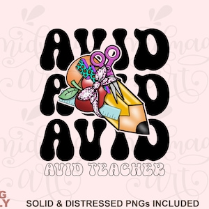 Avid teacher Png, teach and empower, avid teacher, teaching png,teacher sublimation png, digital file, pencil png