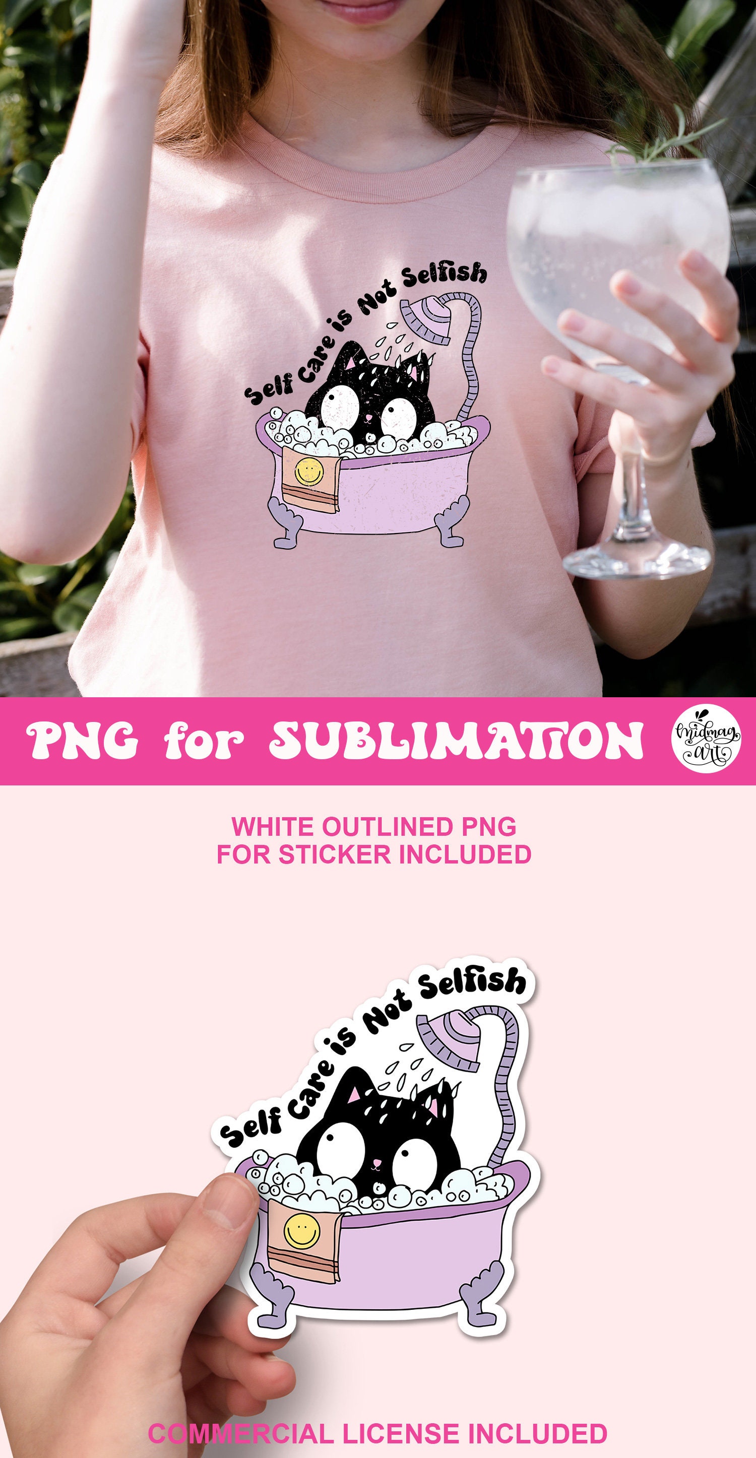 Self Care is Not Selfish Png, Self Love Club Sublimation Design, Cute ...