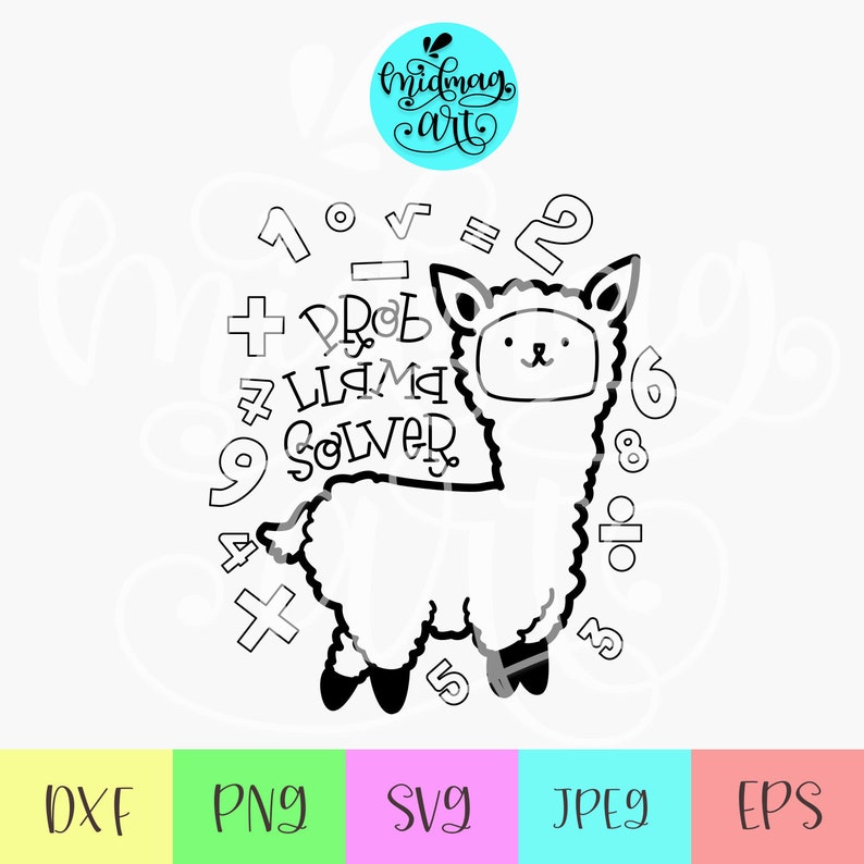 Download Prob llama solver svg teacher llama svg problem solver svg | Etsy