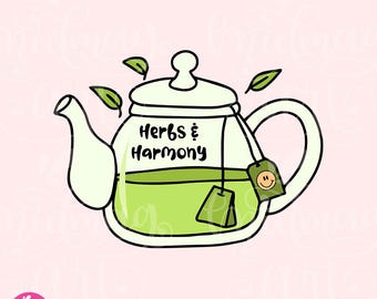 Herbs and Harmony PNG, Tea Cup Clipart, Tea Png, Best Tea PNG, Cute Tea, Shirt Sublimation, Sublimation, Digital Download PNG