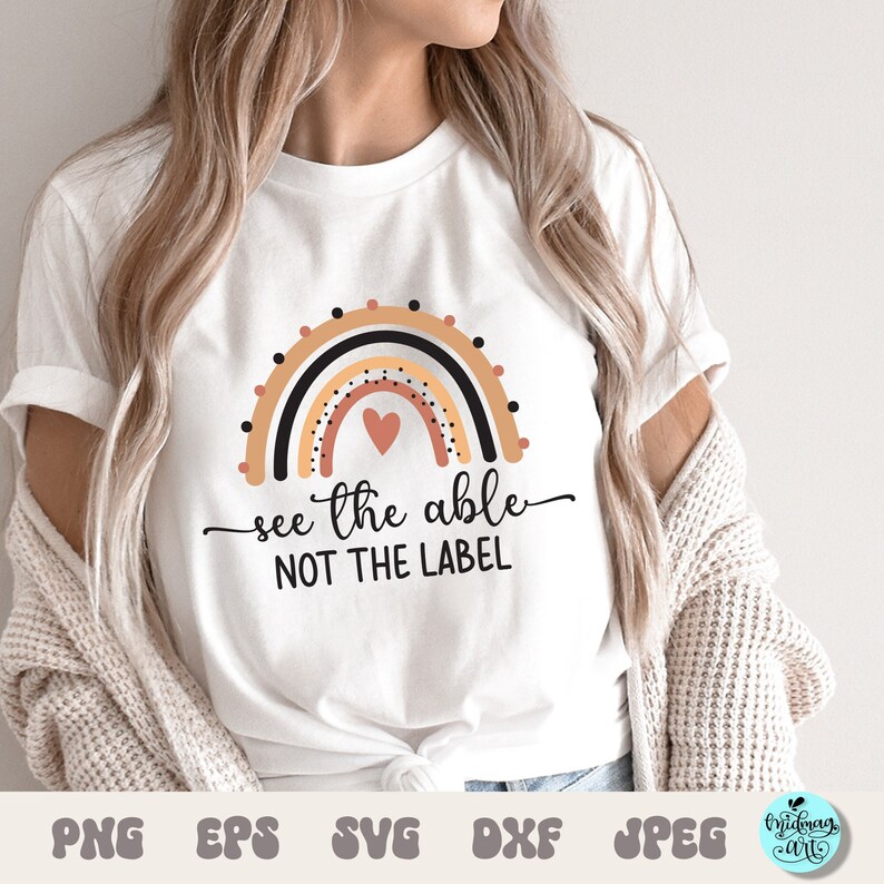 See the Able Not the Label SVG Motivational Sublimation - Etsy