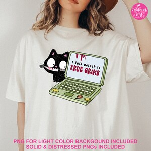 I Fall Asleep To True Crime PNG, Cute Trendy Design, design for T-Shirts, Stickers, Mugs, Tote Bags Bookmarks & More for Commercial Use image 3