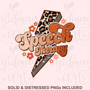 Retro Speech Therapy PNG SVG, Retro Shirt Design, Boho Assistant Therapist Sublimation, Groovy Speech Language Pathologist, Dtf Transfer