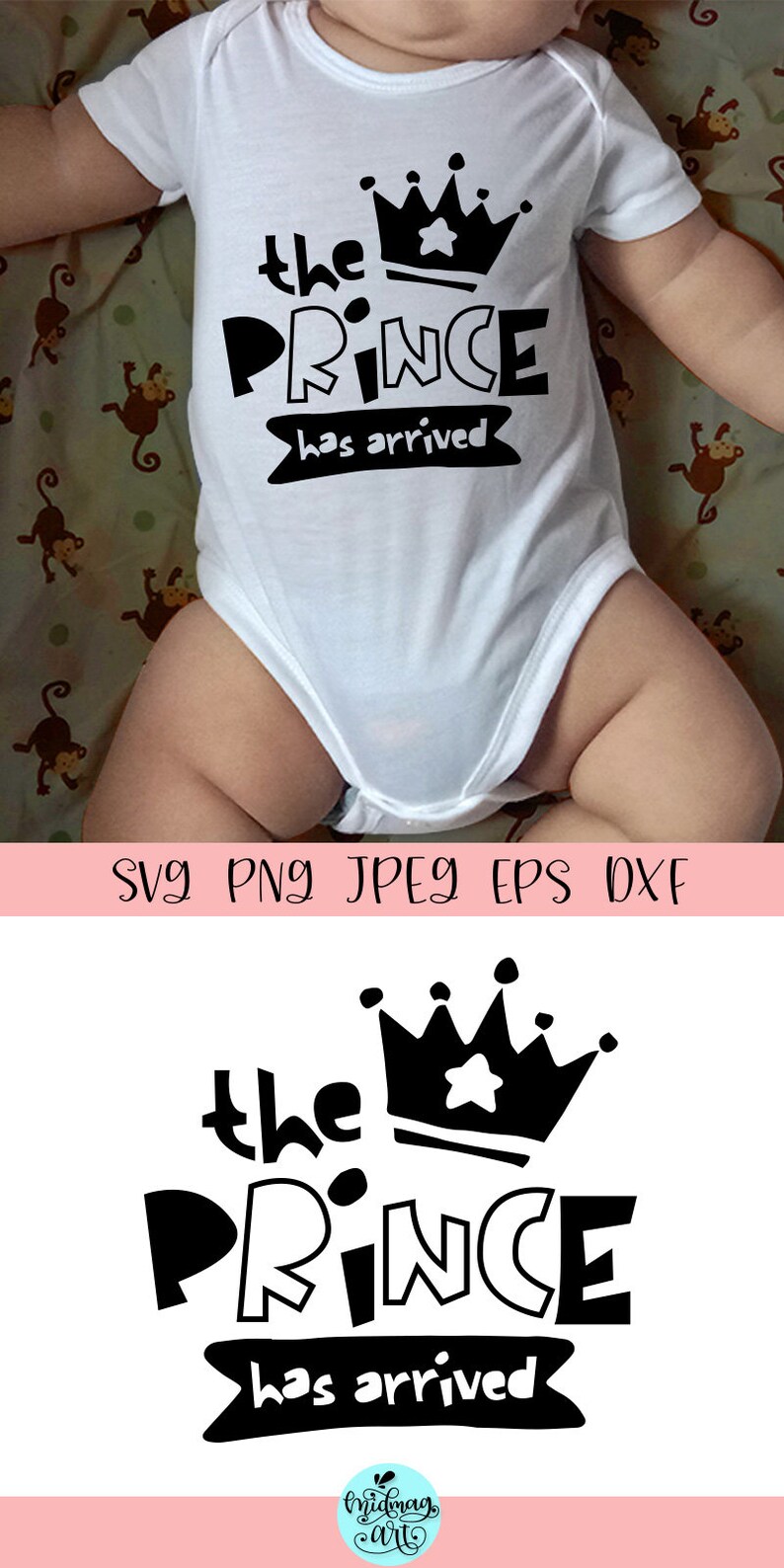 Download The prince has arrived svg newborn svg i have arrived svg | Etsy