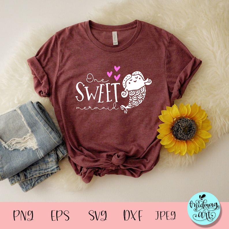 Download One Sweet Mermaid Svg Mermaid Svg Valentine Mermaid Svg Etsy