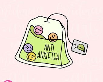 Anti Anxietea PNG, Tea Cup Clipart, Tea Png, Best Tea PNG, Cute Tea, Shirt Sublimation, Sublimation, Digital Download PNG