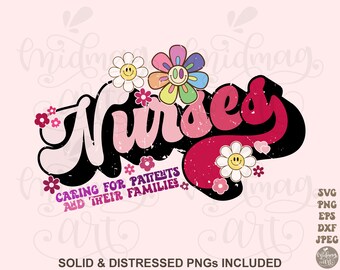 ナース png svg、ナース昇華デザイン、レトロ ナース png、ナース ライフ png、看護 png、昇華デザインのダウンロード、dtg dtf htv、花柄ナース