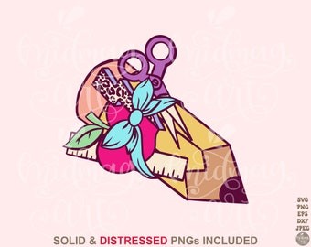 Lápiz SVG PNG, Lápiz Clipart svg, Escuela svg, Descarga digital, Cricut, Archivo de corte de silueta, lápiz png, escuela clipart svg png