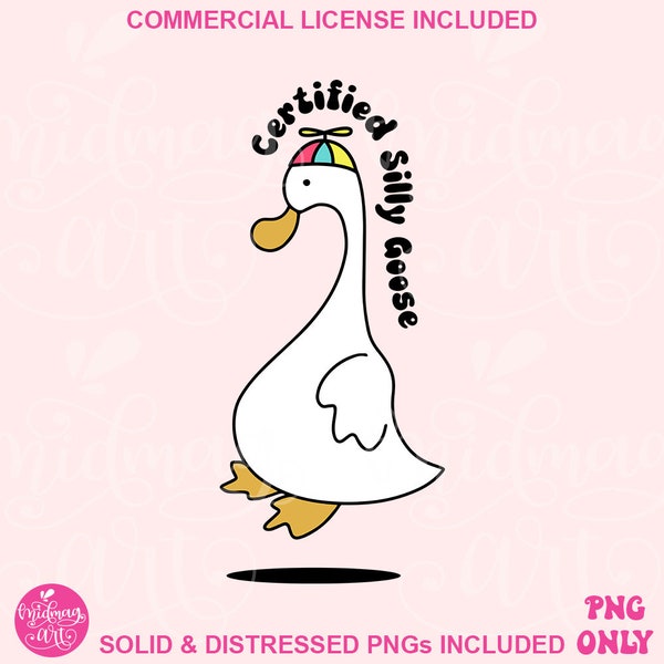 PNG certificato Silly Goose, Silly goose png, club sciolto png, miglior design per camicie, adesivi, tazze, portachiavi e altro per uso commerciale