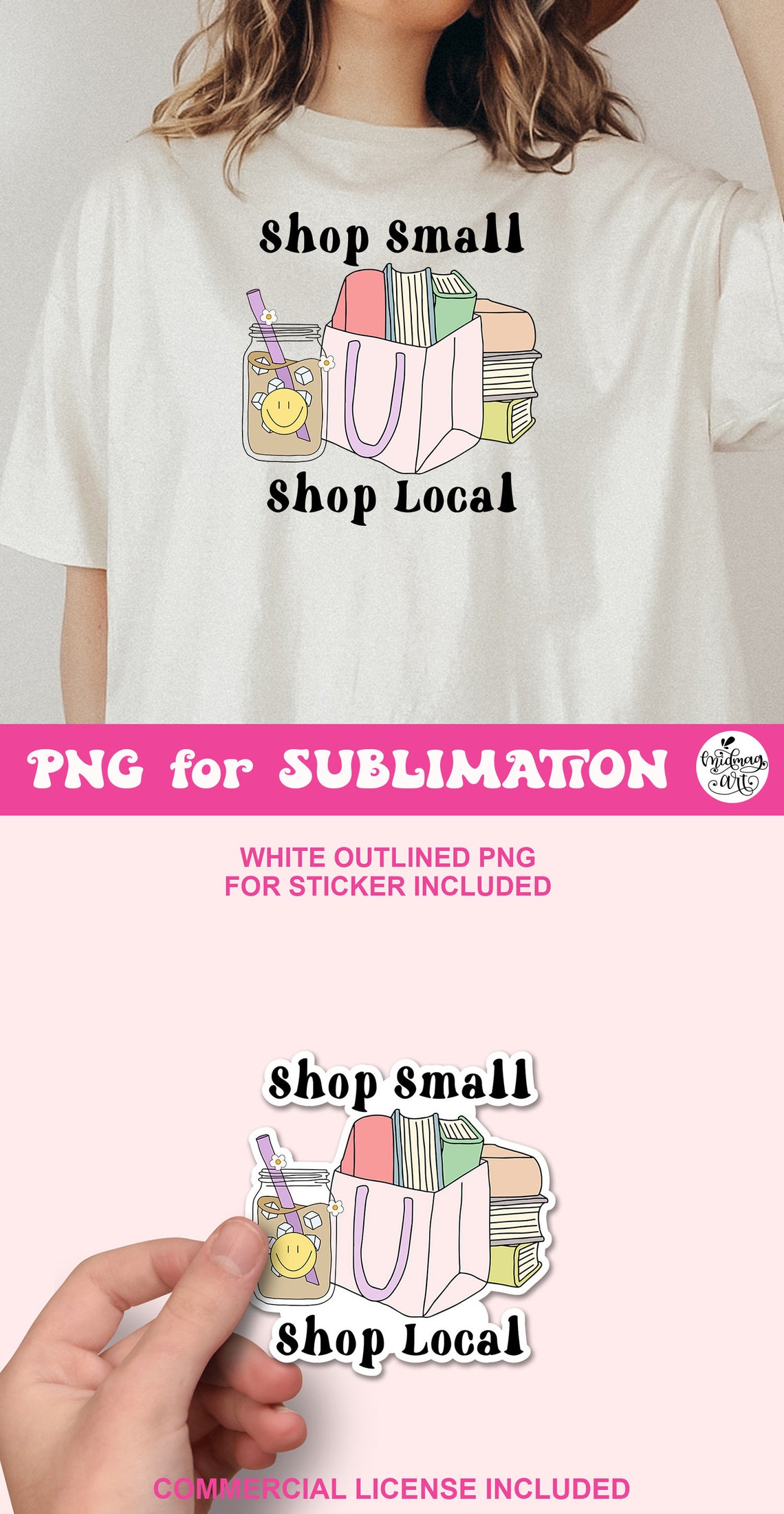 Shop Small Shop Local PNG, Small Business Png, Digital Download Art for ...