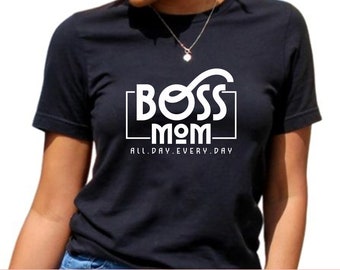 Boss mamma hela dagen varje dag SVG, mors dag klippfil, super mamma svg, super mamma skjorta, omedelbar nedladdning, kommersiellt bruk, super trött