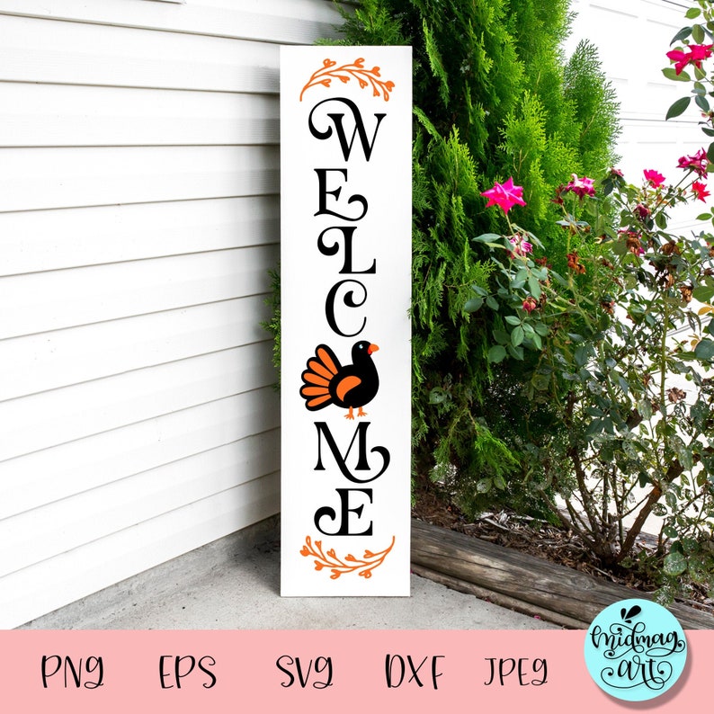 Welcome Thanksgiving Porch Sign Svg Thankful Porch Sign Svg - Etsy