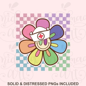 Nurse PNG Checkered png svg, Aesthetic Trendy Nurse Checkered Shirt Design Sublimation DTG PNG For Mug, dtf, htv
