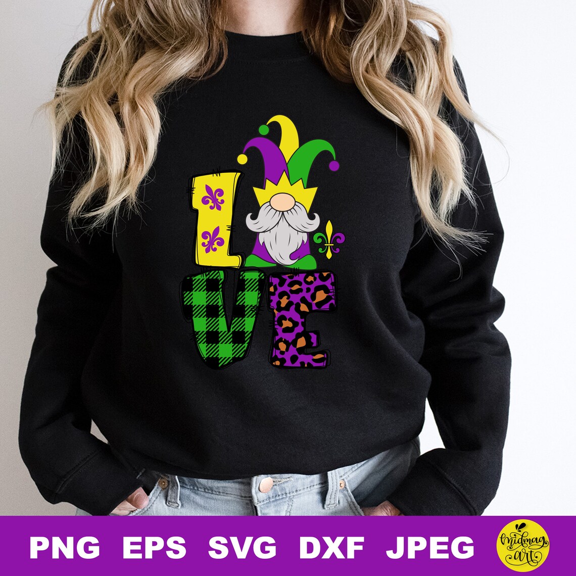 love mardi gras svg