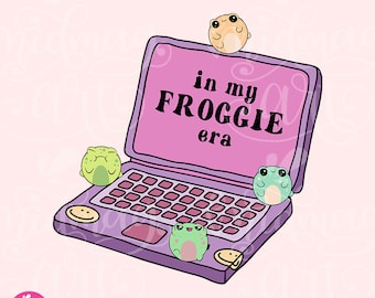 En mi era froggie PNG, Sublimación Froggy, Descarga de diseño digital, png divertido, humor adulto png, png sarcástico, png de moda, linda rana png