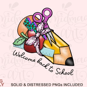 Welcome Back To School PNG, school sublimation, School Girl Design, Sublimation Designs Downloads, PNG File, dtg dtf