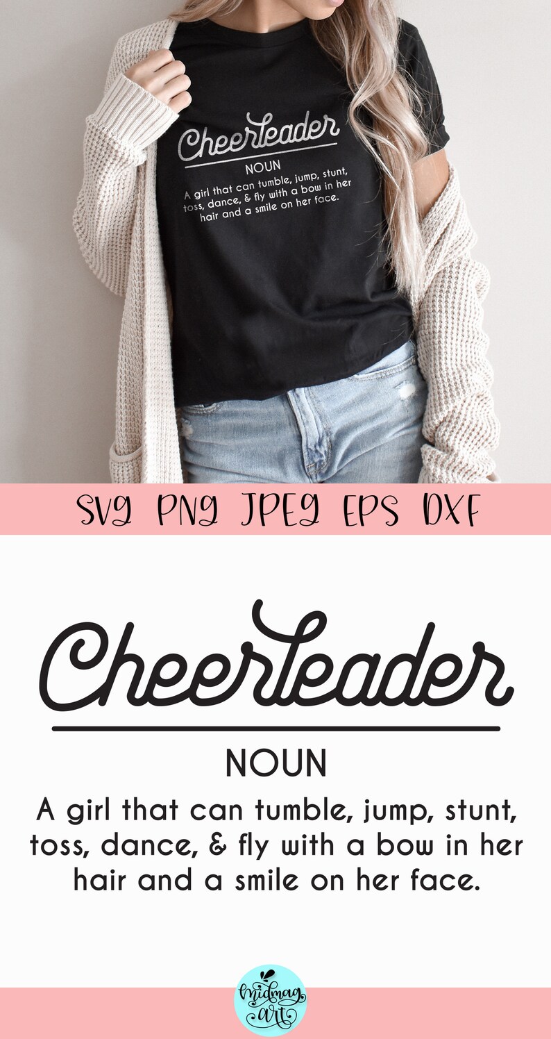 Cheerleader Definition Svg Digital Download Gift Idea Etsy