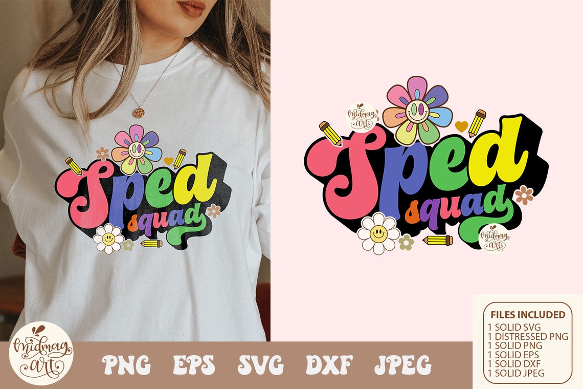 SPED Squad PNG Svg, Special Education Back to School Design ...
