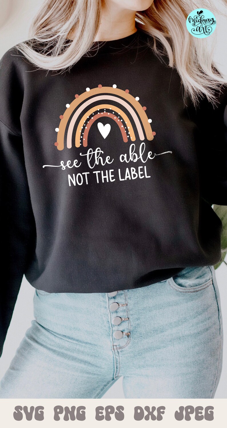 See the Able Not the Label SVG Motivational Sublimation - Etsy