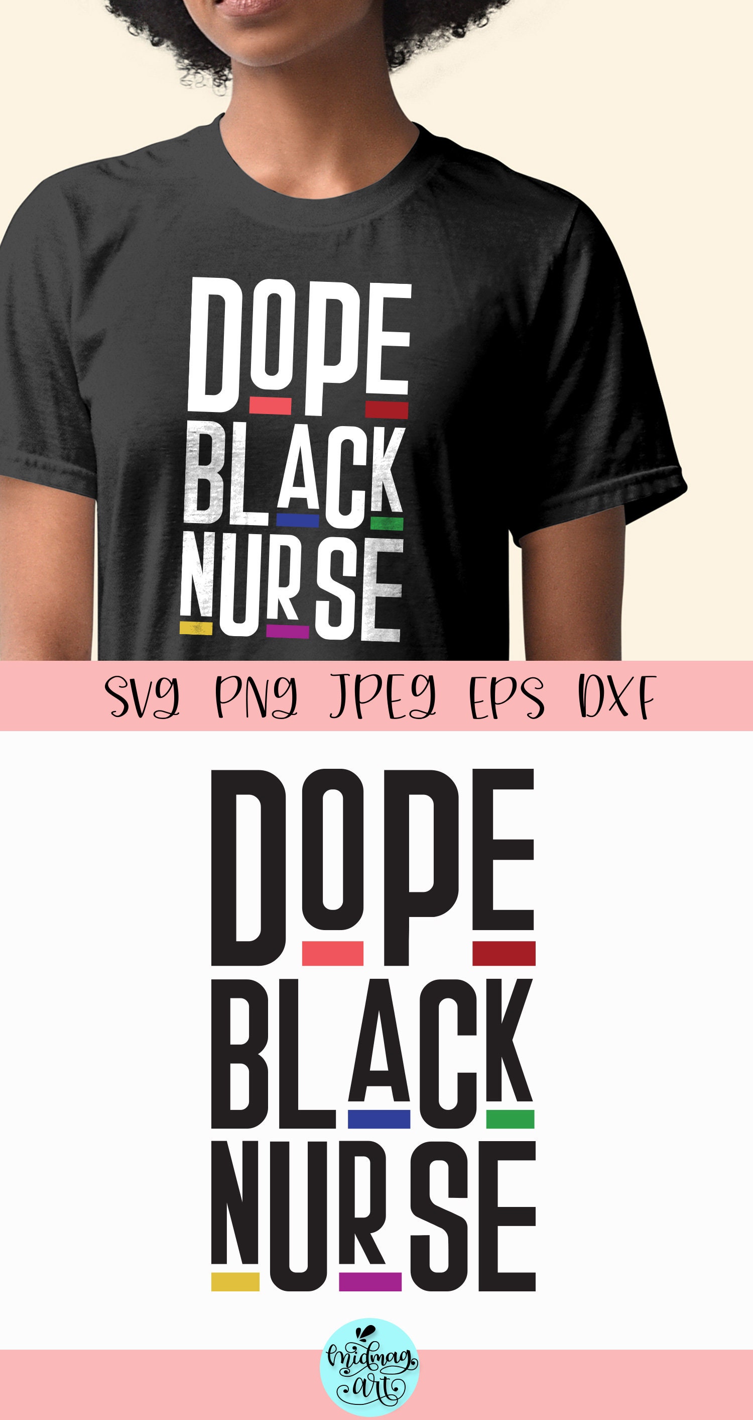 Dope Black Nurse Svg Black History Svg Gift Idea Digital - Etsy