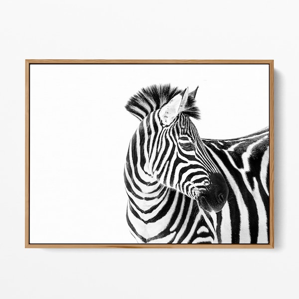 Zebra Black & White Print - High-Quality Art - Printable Wall Art - Animal Wall Art - Scandinavian Print