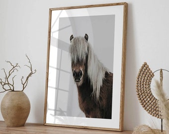 Icelandic Wild Horse in Nature - Printable Art for Home Decor