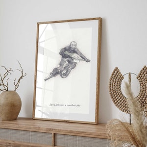 Downhill Art print - Mountain Bike -  MTB Printable - MTB Art Print - Wall Decor - Mountain Bike Home Decor