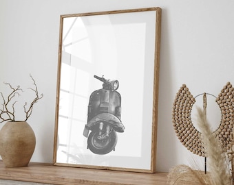 Vespa Print, Vespa Motorcycle Art, Vespa Printable, Vespa Photography, Printable Wall Art #0015-05