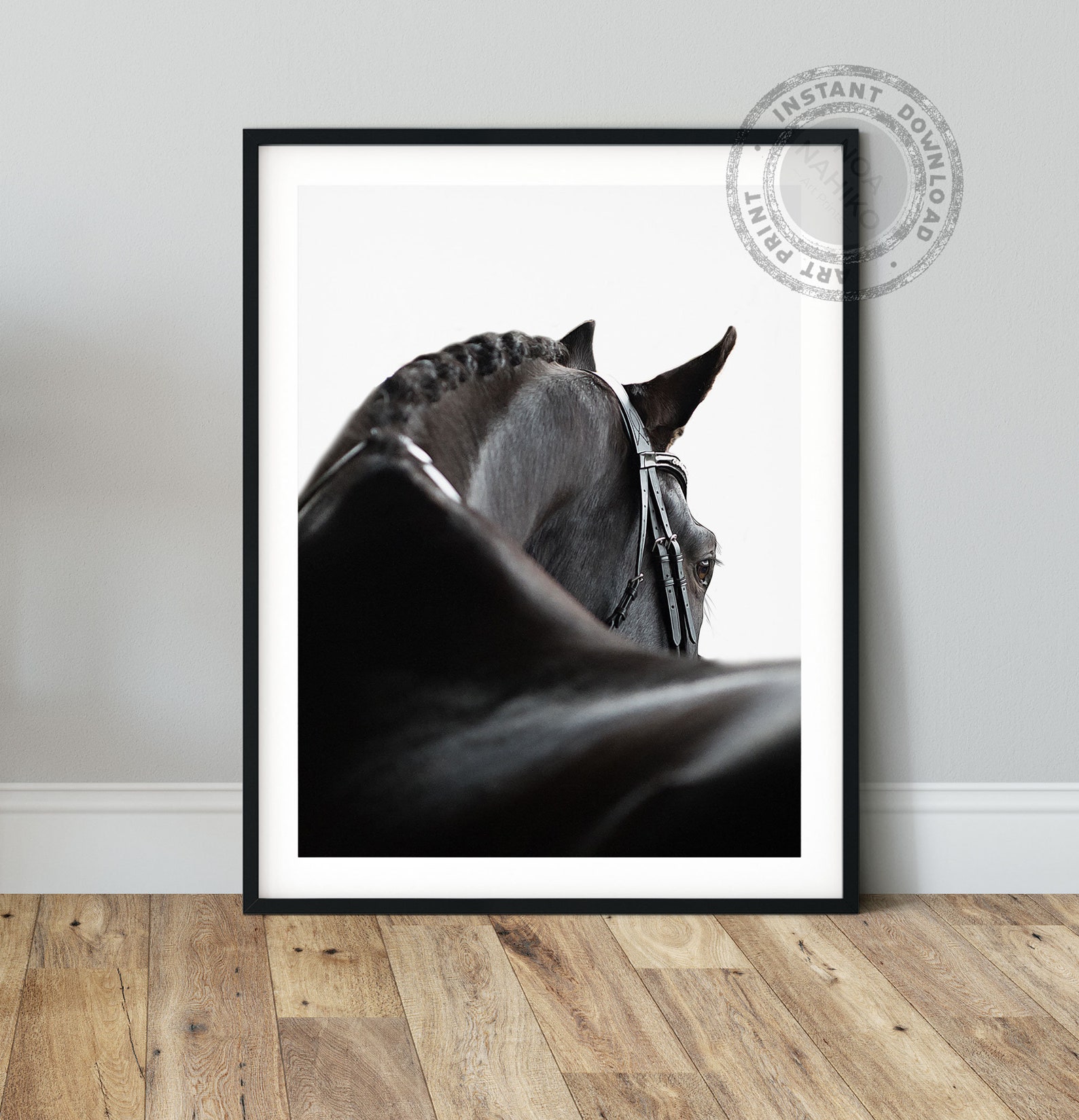 Black Horse Print Black Horse Art Black Horse Printable Etsy