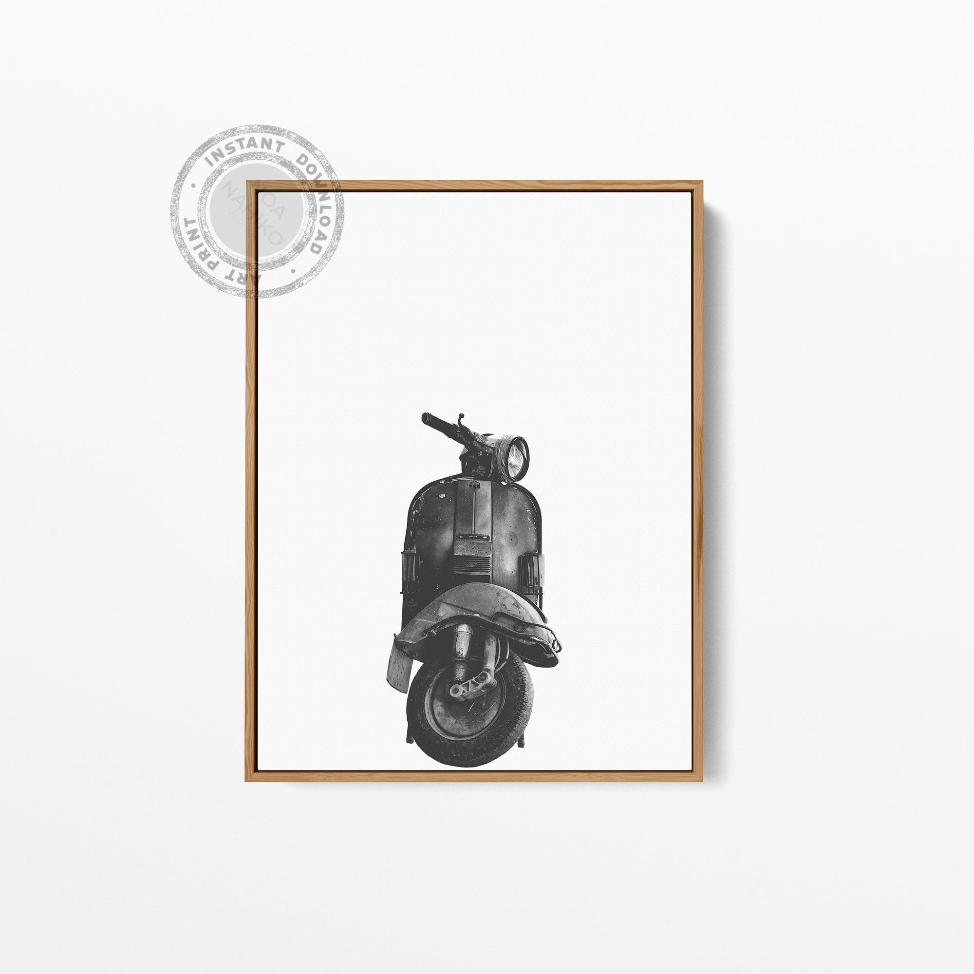 Vespa Print Vespa Motorcycle Art Vespa Printable Vespa Etsy