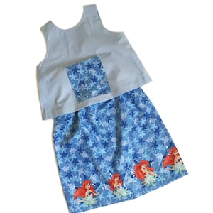 Ariel Mermaid Skirt and Top Set