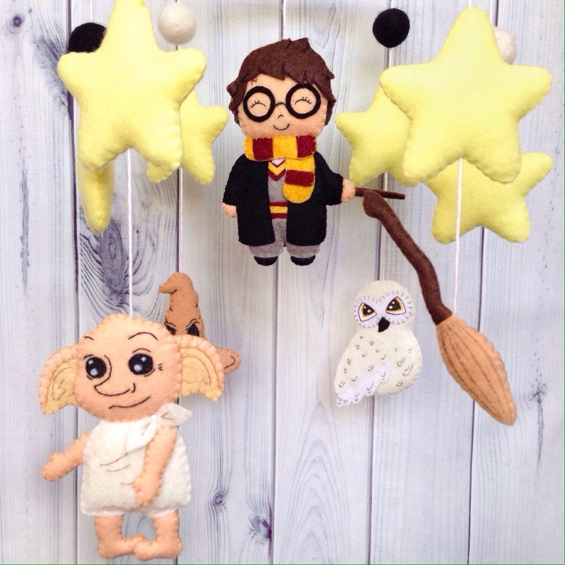 Wizard Harry Baby Mobile Felt Owl Mobile Elf HP Magic Crib Etsy