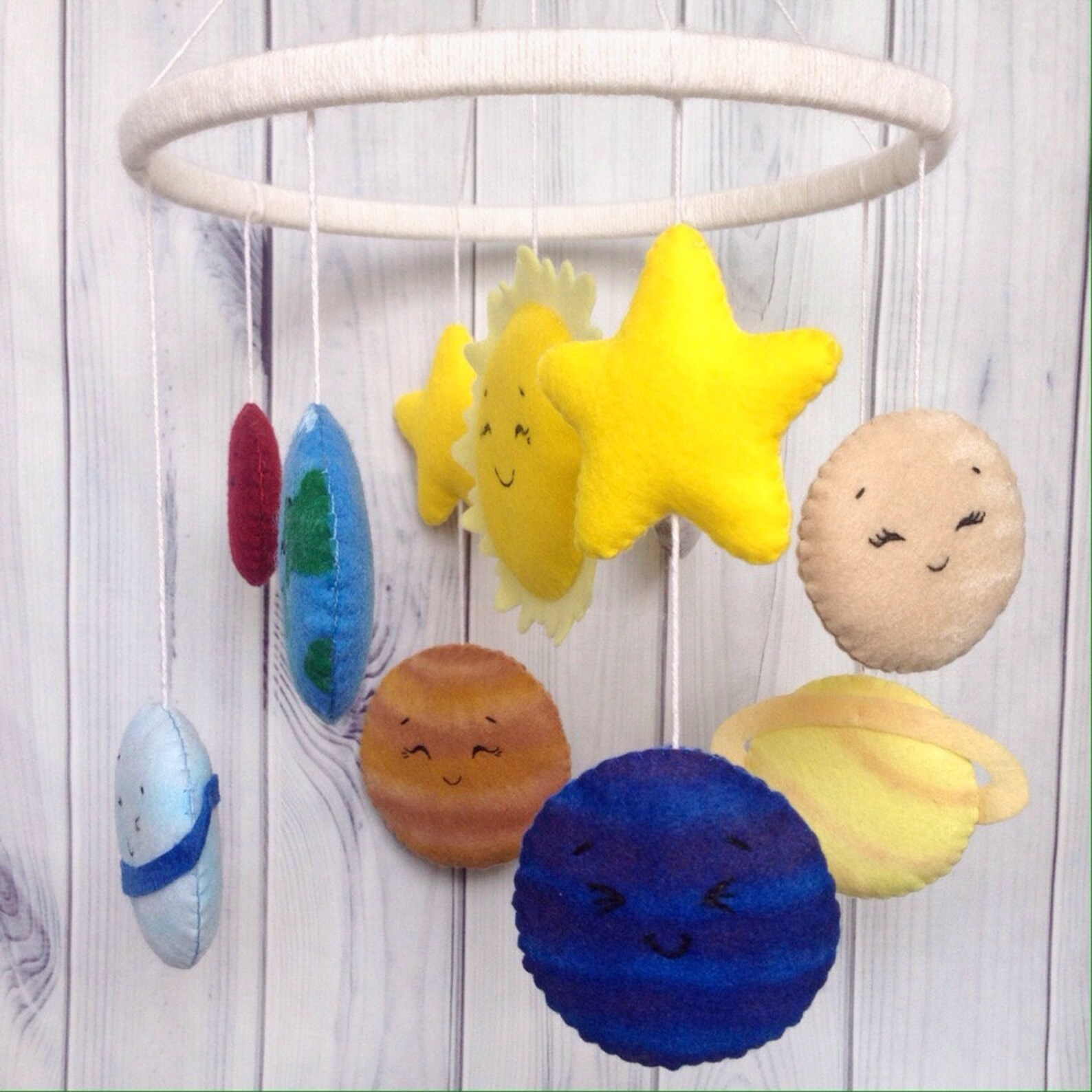 Felt Space Mobile Baby Mobile Solar System Mobile Etsy