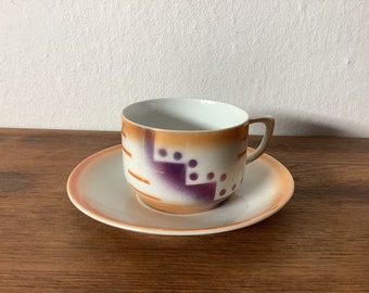 Filiżanka Art Deco Spritzdecor Vintage
