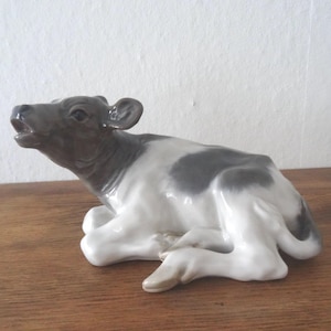 Porcelain figurine calf Knud Kyhn Royal Copenhagen vintage