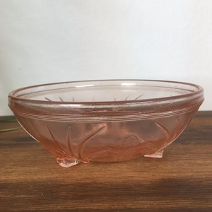 Art Deco glass bowl pressed glass Rosalinglas vintage