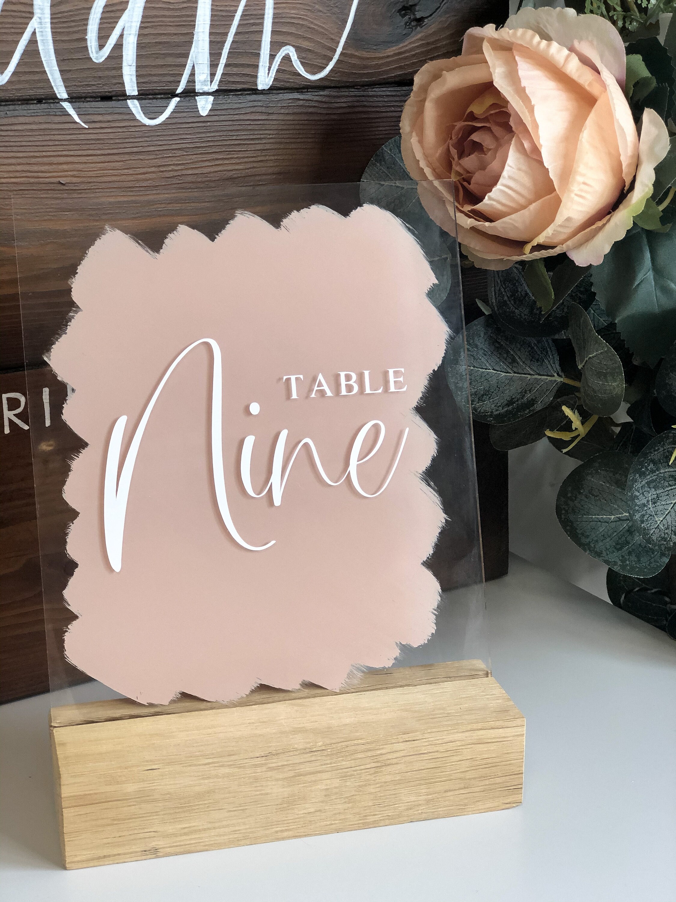 ACRYLIC PAINTED Table Numbers Perspex Table Numbers Etsy