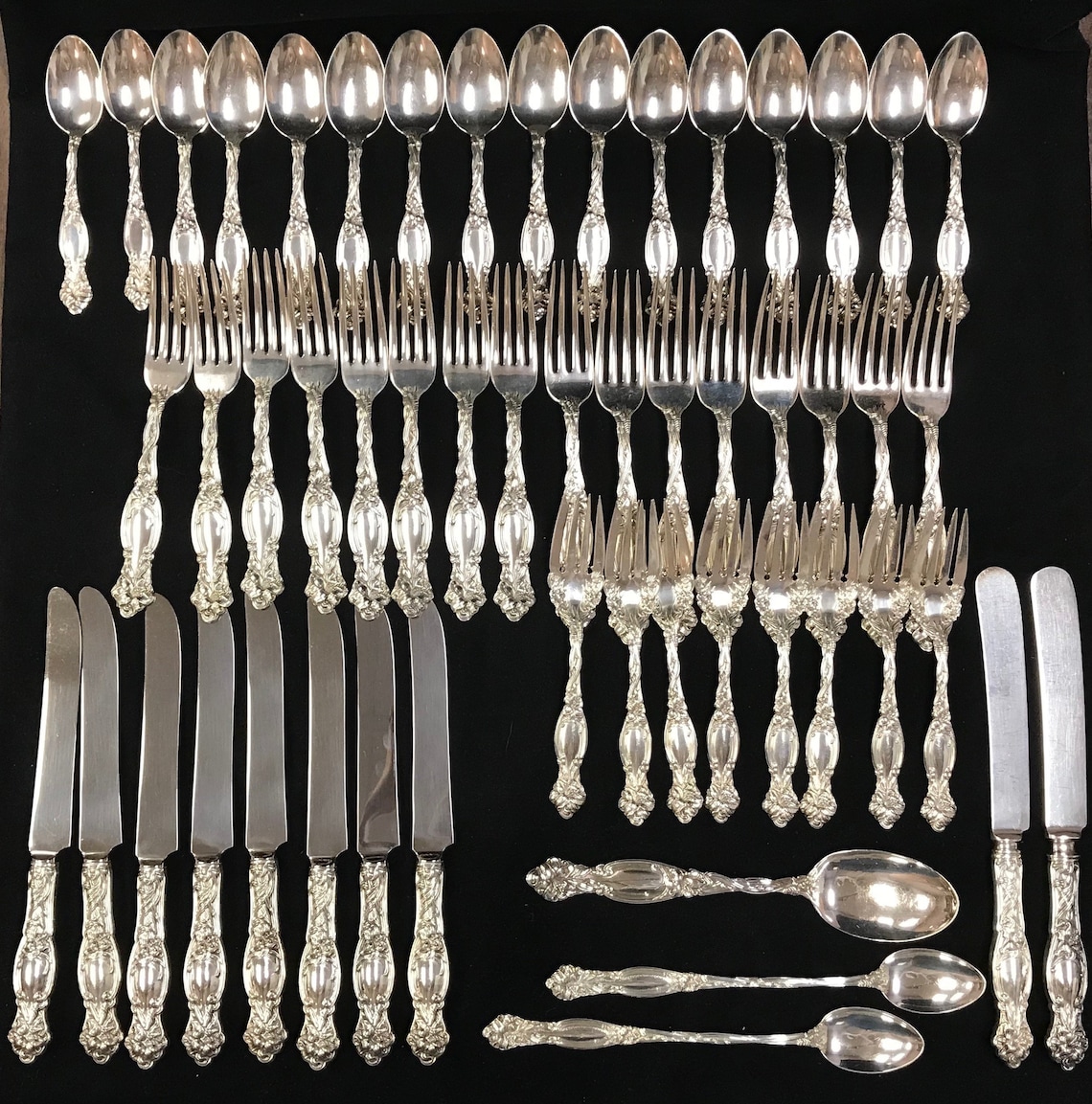 7 Piece Sterling International Silver Place Setting Etsy