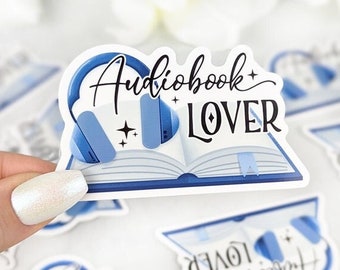 Audiobook Lover sticker - Bookish sticker - Gift for bookworm - Vinyl bookish sticker - Bookworm stocking stuffers - Ready To Ship