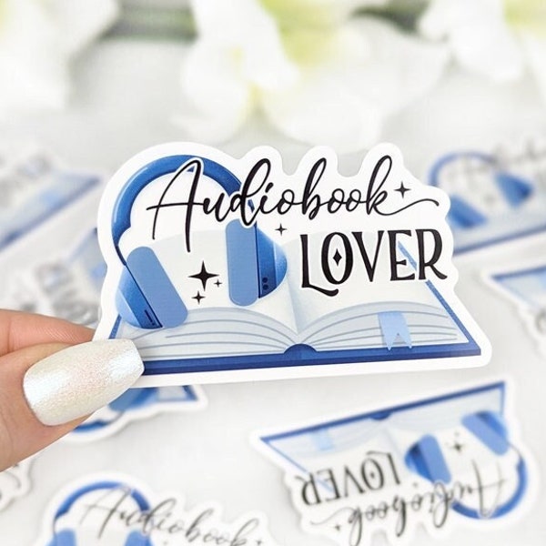 Audiobook Lover sticker - Bookish sticker - Gift for bookworm - Vinyl bookish sticker - Bookworm stocking stuffers - Ready To Ship