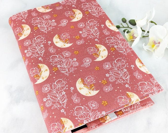 Adjustable Book Cover Fabric Book Cover Moon Book Sleeve Fabric Book